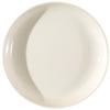Milky White & Green Ceramic Deep Soup Plate, Microwaveable - Creative Round Tableware.