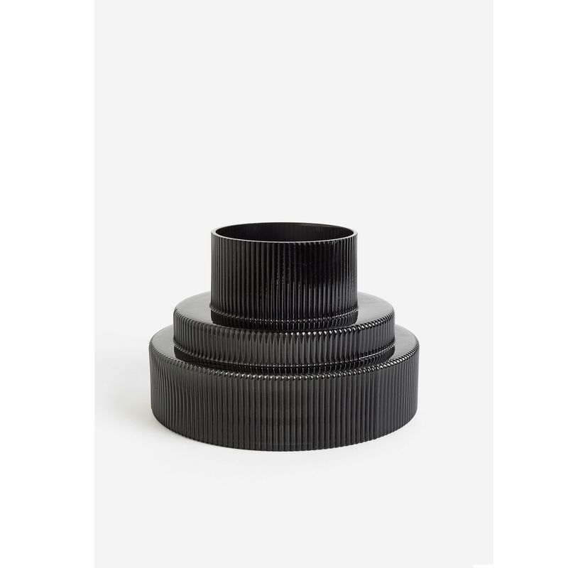 

HM Home Home Ornament Vase Ins Style Fashion Simple Flower Arrangement Glass Bottle Decoration 1179228 Gray