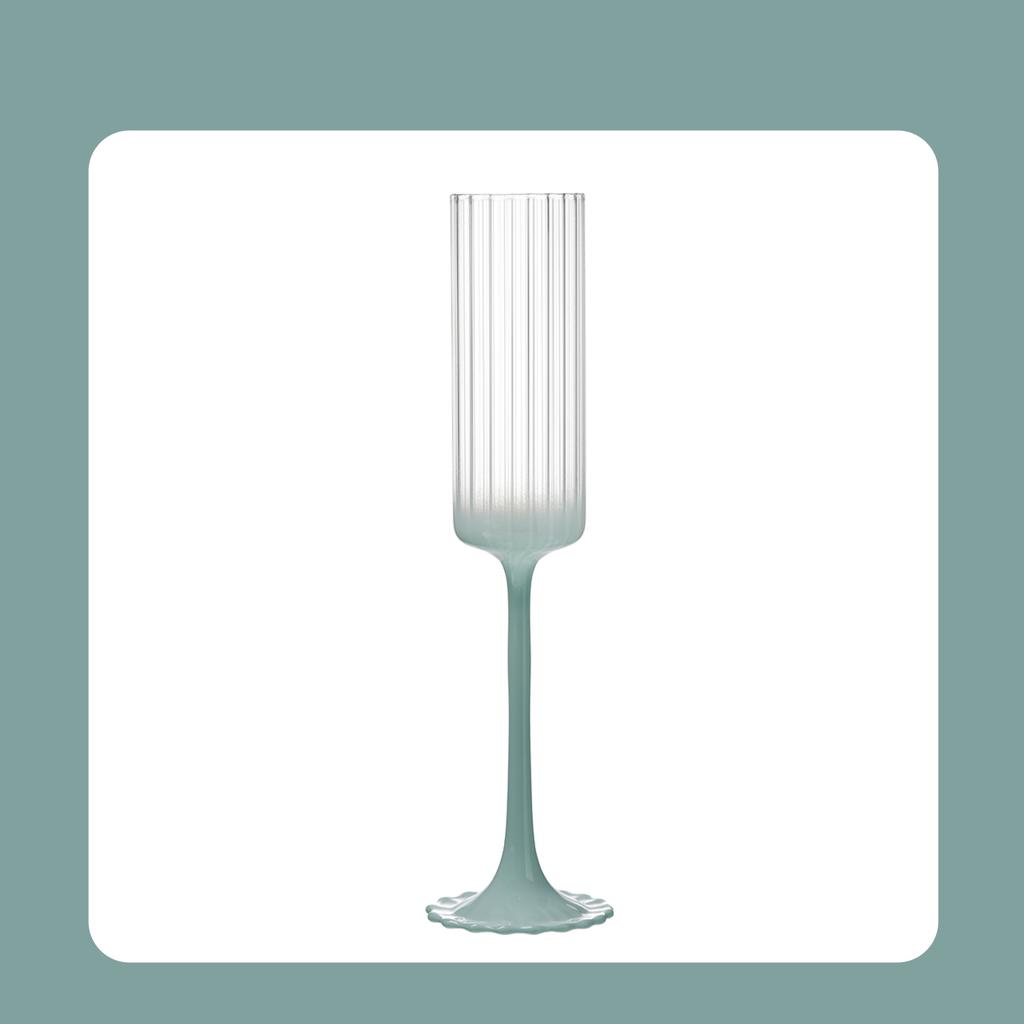 Multicolor Champagne Flute Tall Glass Light Drinking Glass Sparkling Wine Glass Glass Cup Sweet Wine Glass Housewarming Gif