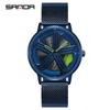 Sanda Meilleure Vente 1088 Montre pour Adolescent: Personnalisé, Cadran Rotatif 3D, Tendance, Quartz Étanche.