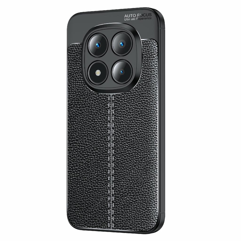 For Xiaomi Poco M8 Pro 5G/Redmi Note 15 Pro+ 5G (Global) Case Litchi Texture TPU Flexible Phone Cover, Black
