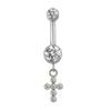 ASTM F136 Titanium PIERC Pendant Curved Navel Barbell Shiny CZ Sexy Belly Dance Earrings Bellybutton Helix Body Piercing Jewelry