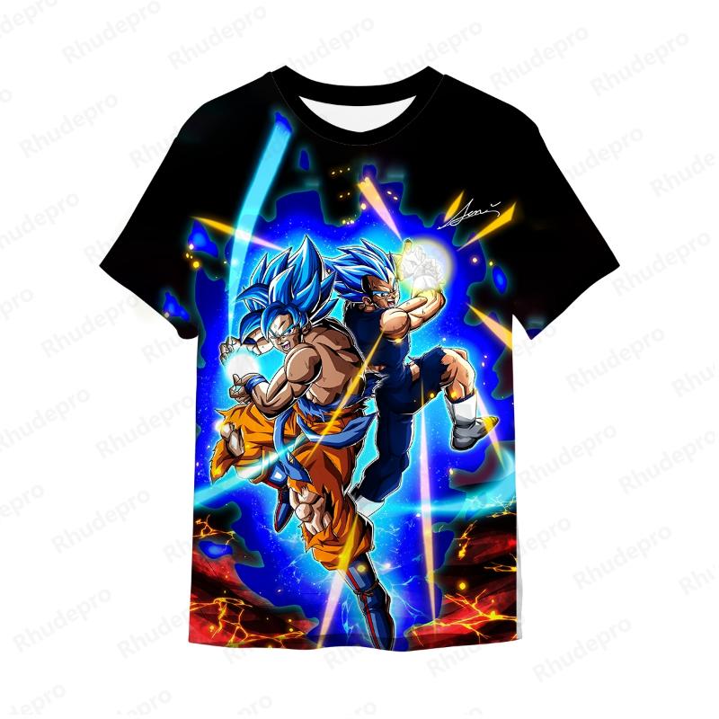 T-shirt Men Men's Children's Tops Dragon Ball New Shirts Fashion Summer Hip Hop Clothing Streetwear Goku Short Sleeve Y2k