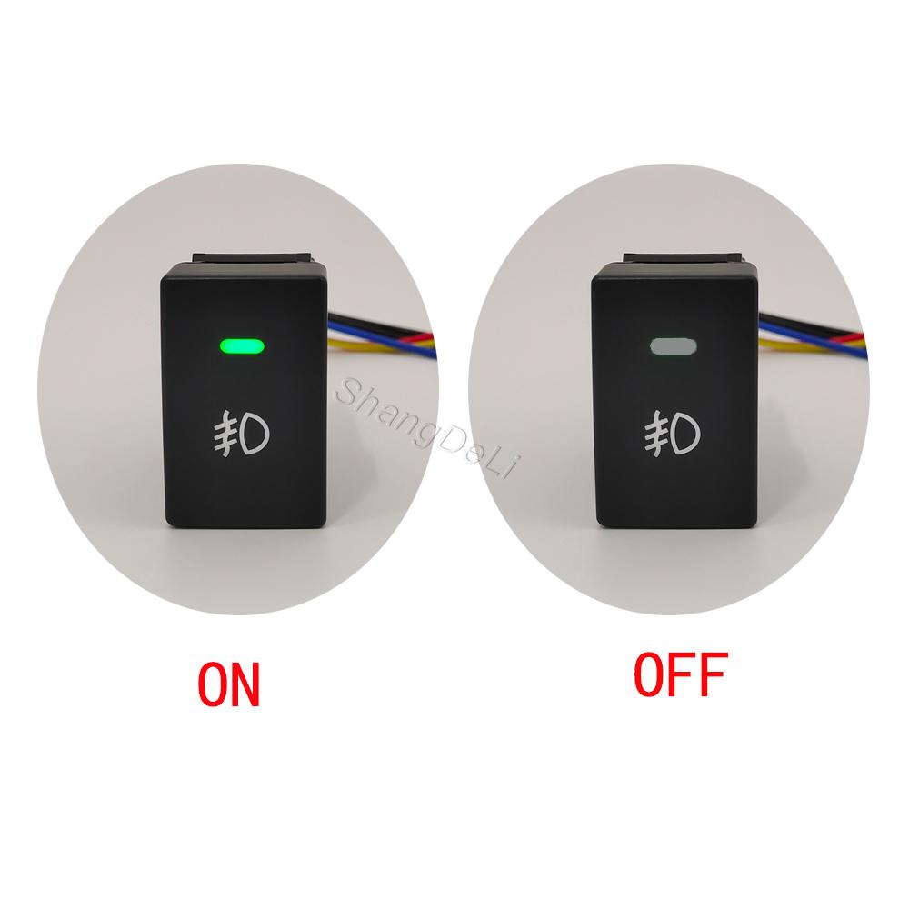 1 Pc Car LED DRL Light Radar Power On Off Fan Camera Mirror Switch Button For Honda Fit HRV VEZEL 2017 2018 2019 2020 2021
