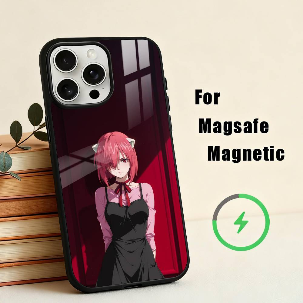 E-Elfen Lied L-Lilium Lucy  Phone Case For iPhone17,16,15,14,13,12,11 Plus,For Magnetic Wireless Charge Cover iPhone15PRO