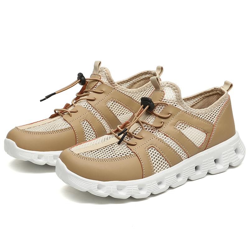 

Летние мужские кроссовки Горячие продажи Ультралегкие сетчатые дышащие Для ходьбы Фитнеса Бега Обувь для улицы Бездорожья Для плавания Походов 38 песочный