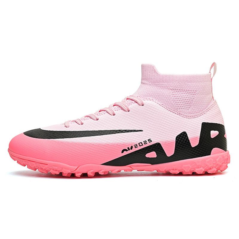 Ronaldo Assassin's New High-top Football Shoes Men's Broken Nails Children's Boys and Girls Adult Velvet Warm Training Shoes