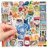 50PCS Mediterranean Tomato Art Aesthetic Stickers Laptop Graffiti Room Skateboard Waterproof Scrapbooking Phone Sticker Decals