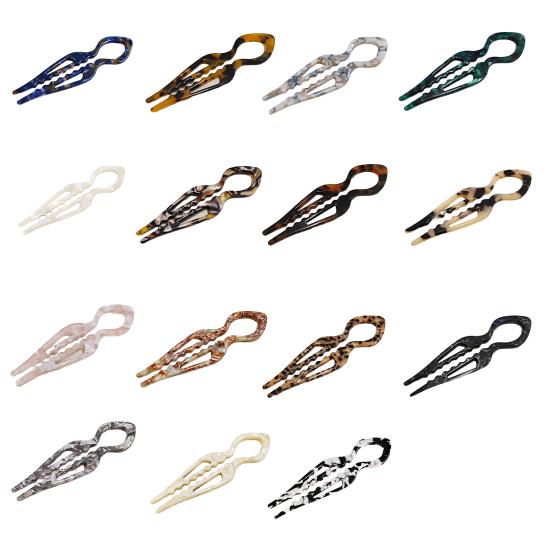 French Hair Pin Women Double-Notch Locking Mechanism Hair Clip Twists Secure Hair Stick Hair Styling Accessory