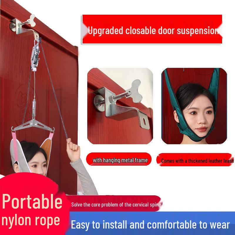 Cervical Traction Neck Frame Corrector, Door Hanging Neck Stretcher for Home and Hospital Use