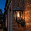 Solar Vintage Wall Light Motion Sensor Outdoor Sconce with Glass Shade Waterproof Garden