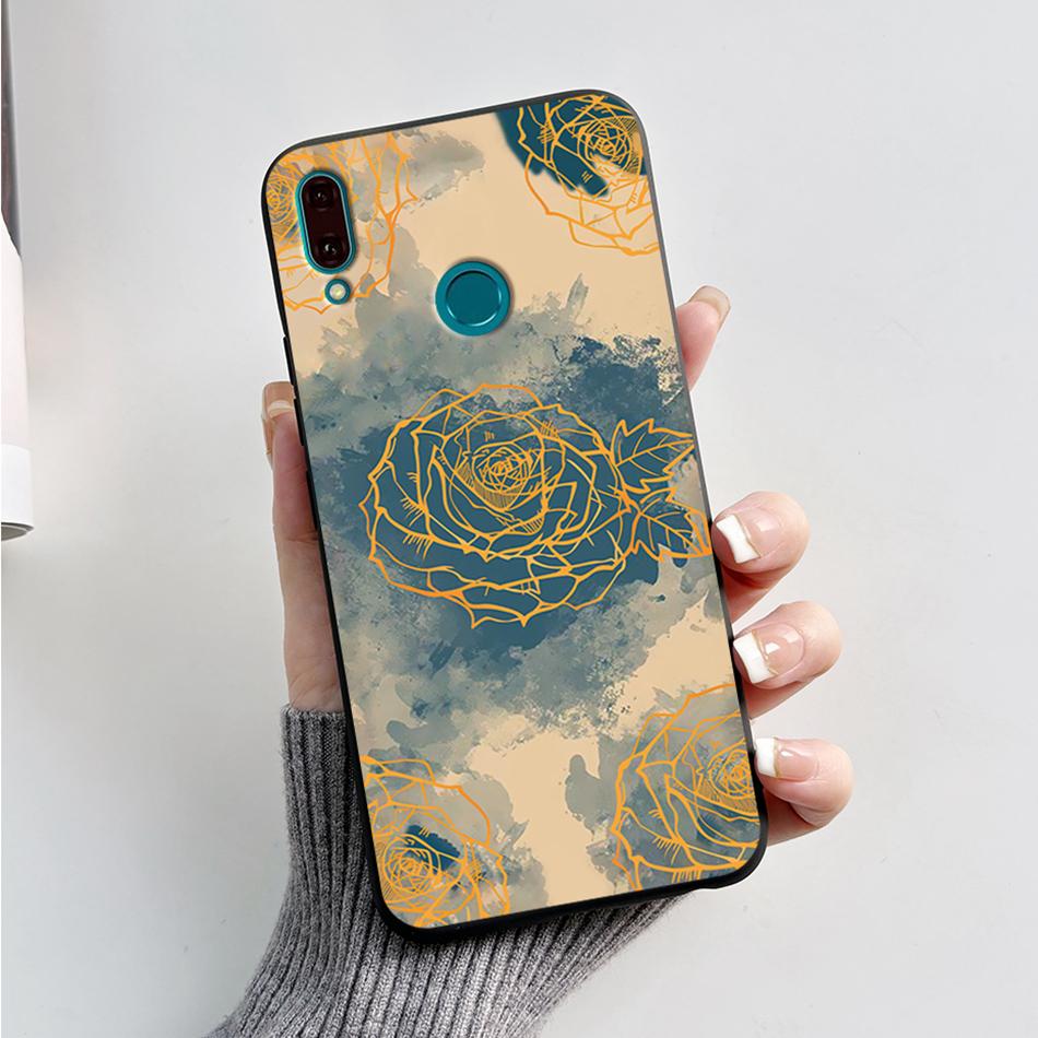 Silicone Case For Huawei Y9 2019 Case JKM-LX3 Cartoon Soft TPU Fundas Phone Cover For Huawei Y9 2019 Y 9 Cases Shockproof Coque
