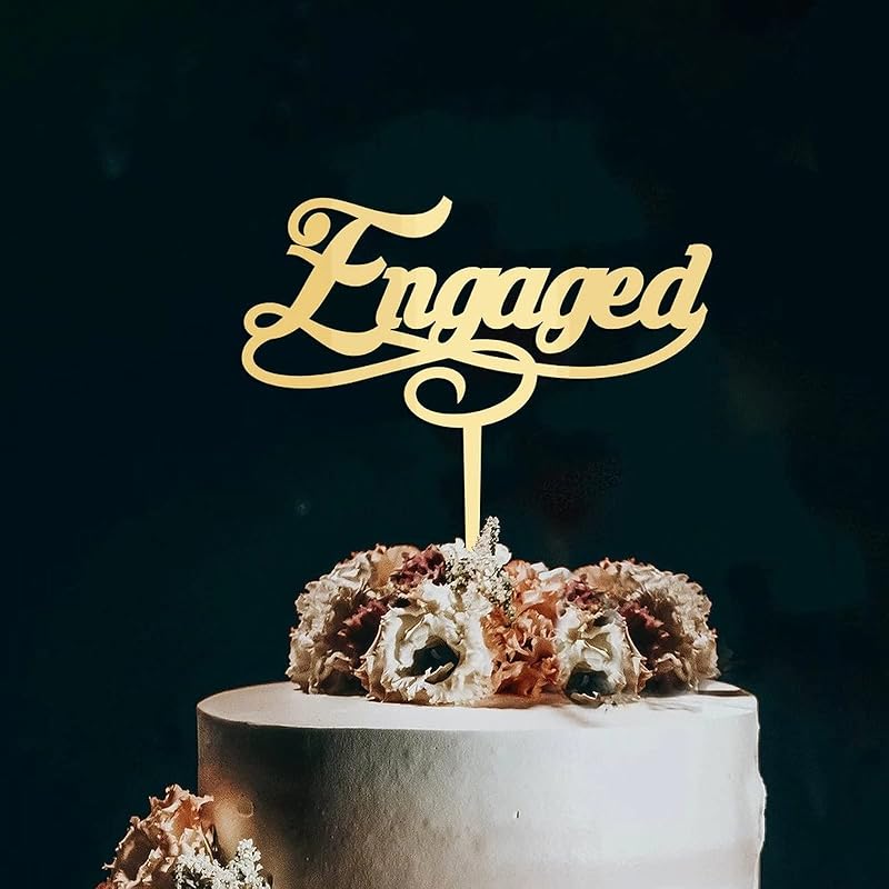 Mrs & Mr Birthday Cake Topper Monogram Acrylic Cupcake Topper Picks Wedding Birthday Cake Bunting Decor Personalized Mirror Gold Cake Accessories for