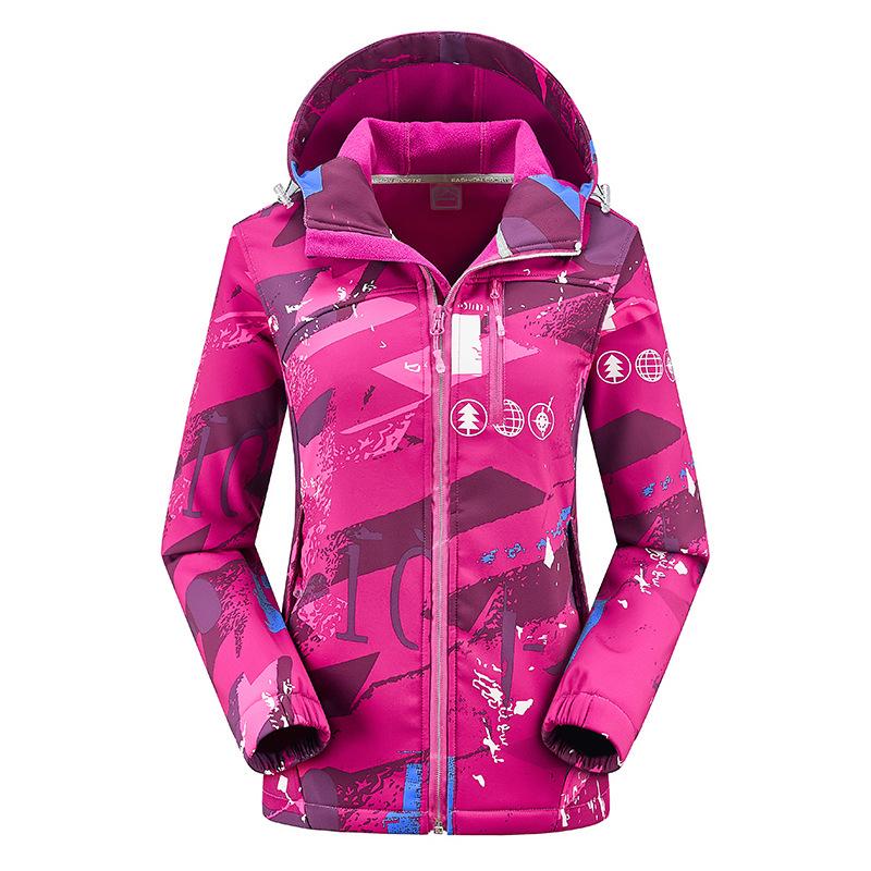 Jaqueta Softshell Camuflada Unissex: Fleece, À Prova de Vento, Impermeável, Com Capuz, Tamanho Grande Roupa para Montanhismo ao Ar Livre