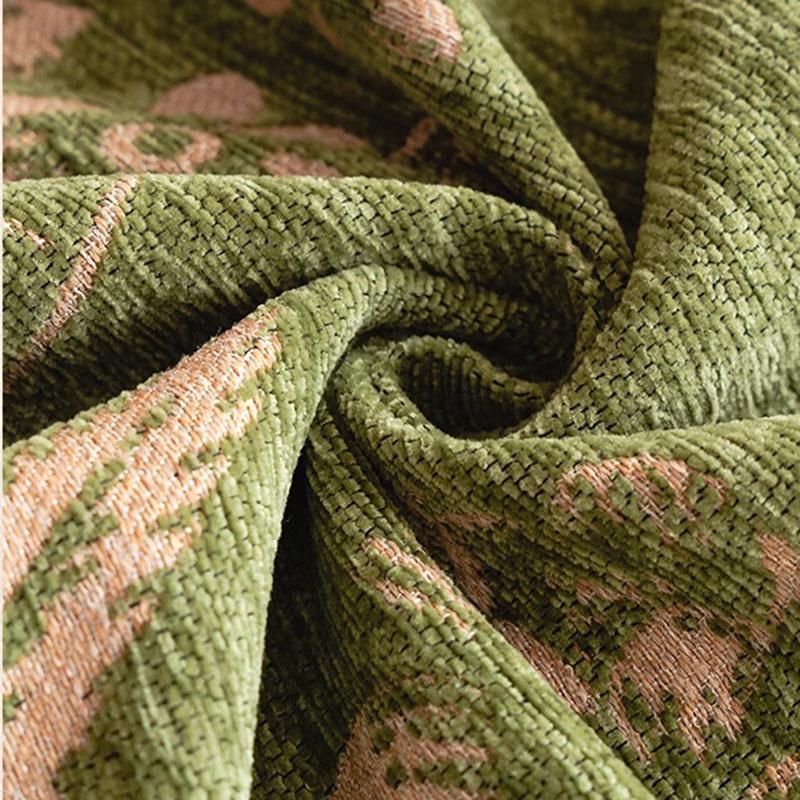 Chinesischer Klassischer Bedruckter Chenille Sofabezug Ländliche Pflanzen Und Blumen Couch Handtuch Mit Quasten Weich Anti Katzenkratzer Staubschutz