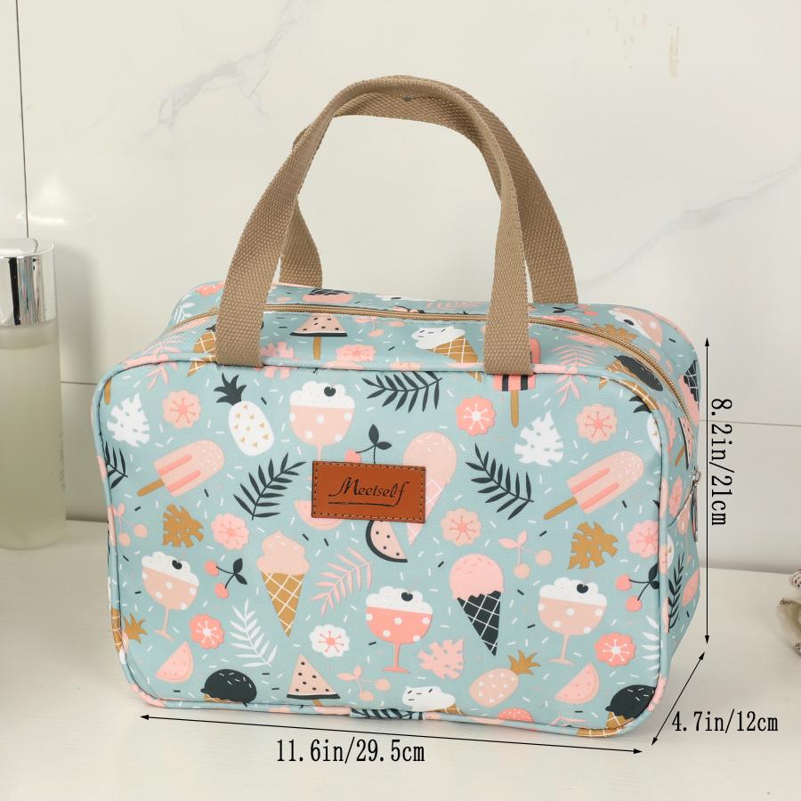 Makeup and toiletries handbag, single-shoulder bag, large-capacity portable, waterproof storage bag for travel and business trip