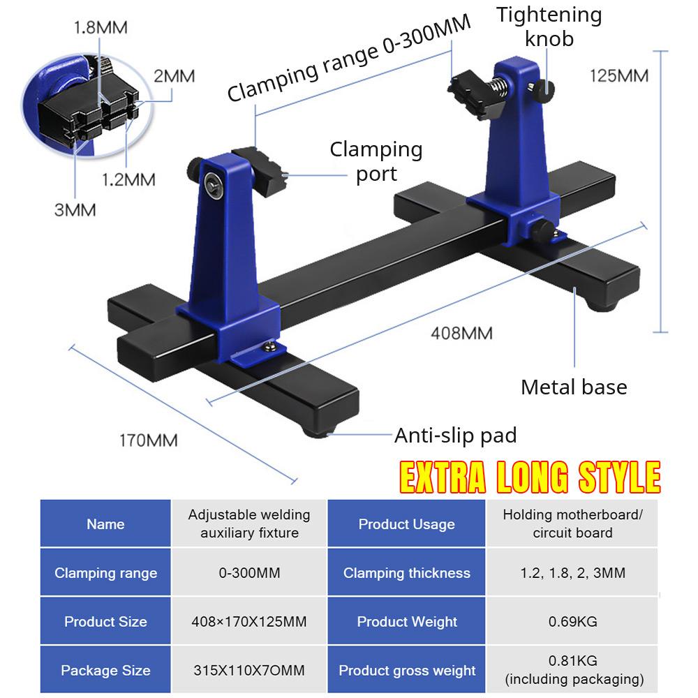 Adjustable PCB Holder 360° Rotating Printed Circuit Board Jig Soldering Assembly Stand Clamps Thickness 1.2/1.8/2.0/3.0/4.0mm