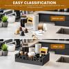 Wood Organizer boxes with 5 Compartments for Coffee bean Sealed jar Cups Condiment Sundries tableware Bar Home kitchen organizer