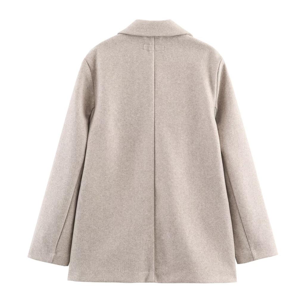 European and American French, women's clothing, urban commuter single-button soft blazer 3046263