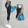Marble Veining Printed Yoga Outfit for Women Fashion Workout Leggings Fitness Sports Casual Yoga Set Sports Suit