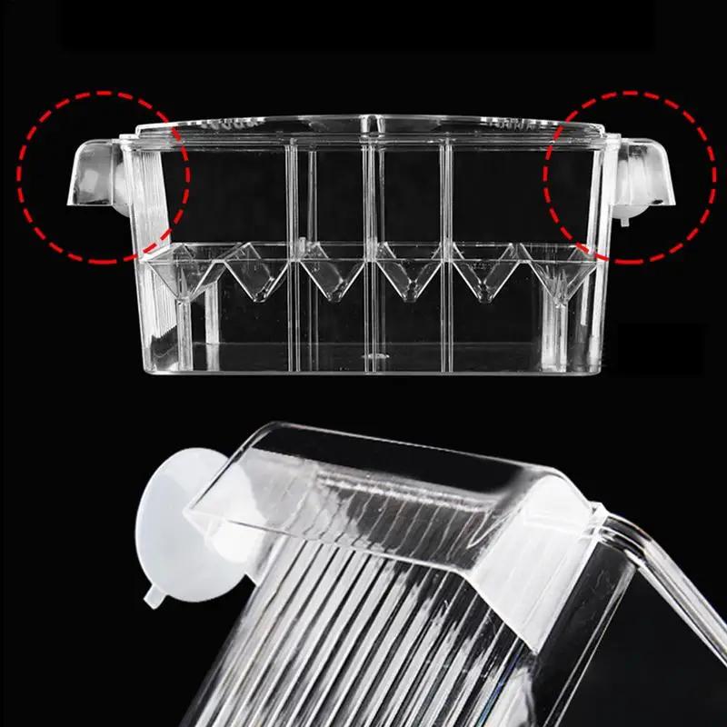 Acrylic Double-Deck Clear Fish Breeding Isolation Box Hatchery Divider for Shrimp Clownfish Aggressive Fish Injured