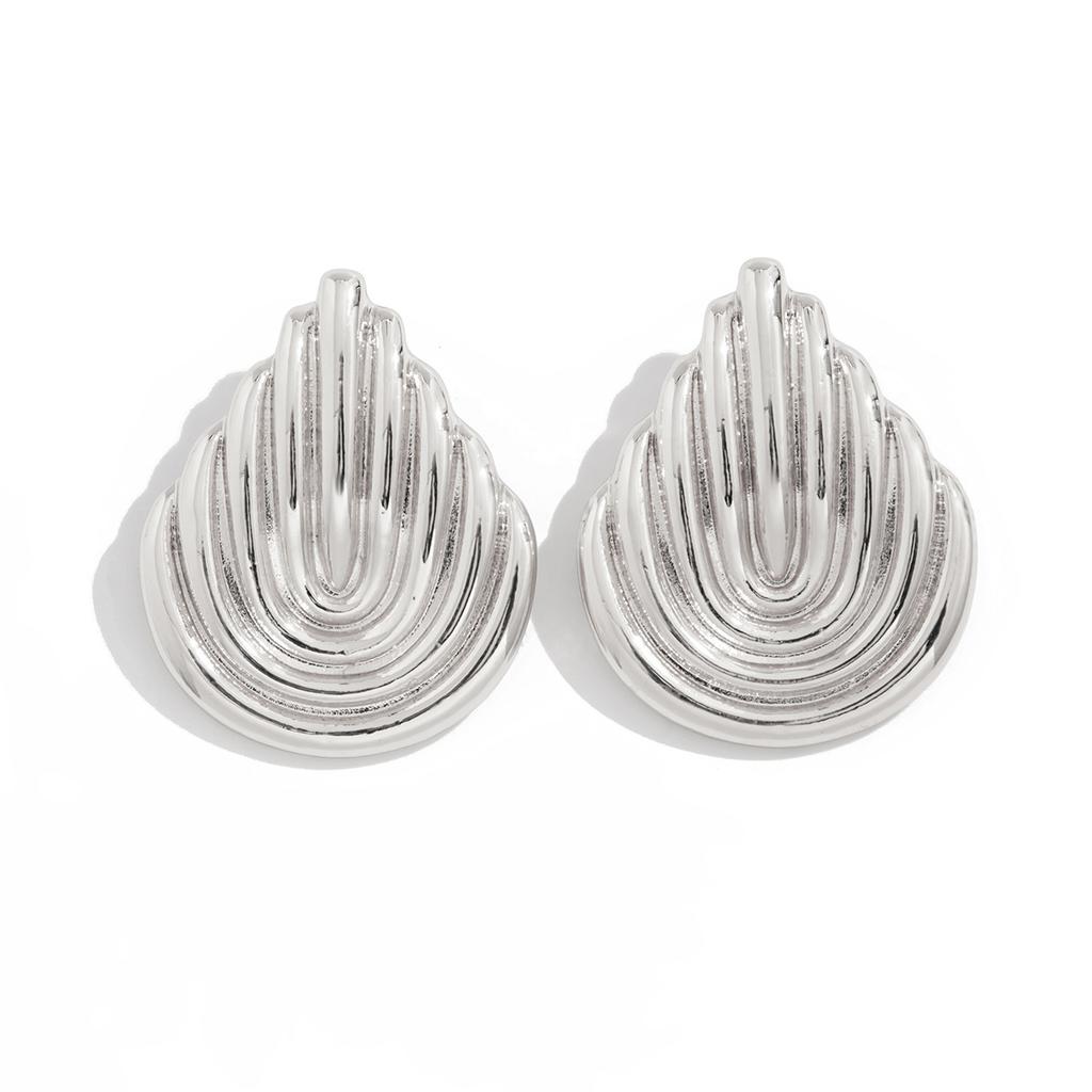 Fashionable Hollow Double Circle Alloy Earrings Simple Irregular Earring Set