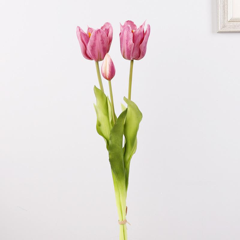 Tulip Simulation Flower, Wedding Artificial Flower Furniture Ornament Photography Prop Feel Simulation Tulip