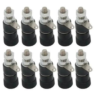 10Pcs JS-910B JS-919 Terminal Wire Connectors Female Binding Post Banana Plugs 4mm Black Red Jack Mounter for Speaker Audio