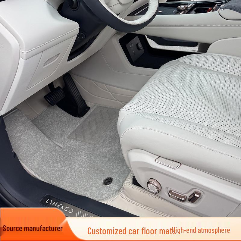 

Farapima Macchiato Beige Floor Mats & Moon Shadow Grey Lamb Wool Carpet for Lynk & Co 900 7-Seater. Grey
