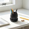 Desktop Stationery Organizer 3D Printed Dragon Egg Pencil Holder, Small Desk Pen Home Office Decor Multi-functional Makeup Brush for Home, Flowerpot