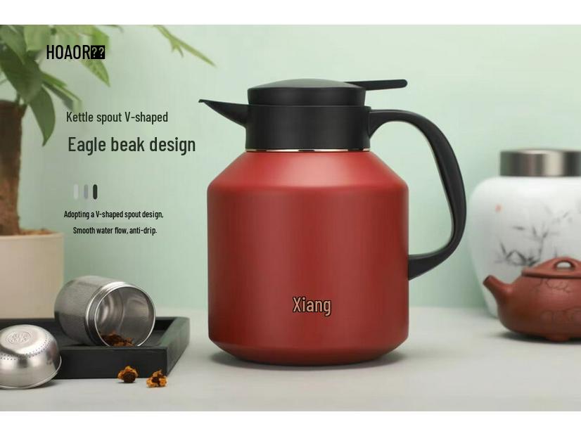HOAOR Insulated Stainless Steel Teapot with Infuser