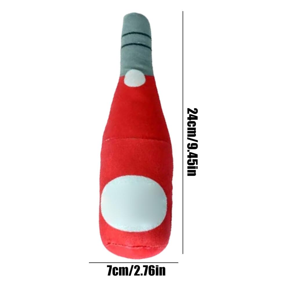 Interactive Dog Toys to Keep Them Busy, Squeaky Plush Pet Toy for All Breeds, For Small, Medium, & Large Dogs, Drink Themed Crinkle Water Bottle Toy