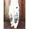 Spring and Autumn Men's Multi Functional Drawstring Loose Casual Sports Pants Suitable for Outdoor and Home Wearing Wide Leg Pants
