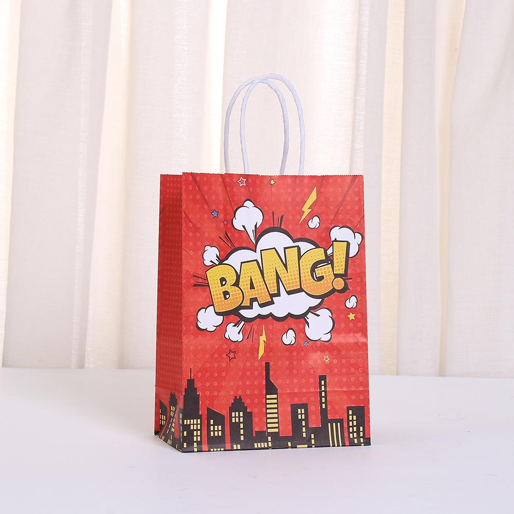 StoBag comic superhero party gift wrapping bags for sweets boom wow zap treat packaging kids birthday return favor bags