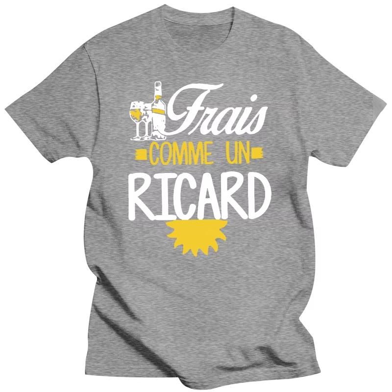 Φρέσκος Σαν Ένα Ricard Ανδρικά Γυναικεία Ρούχα T-shirt Βαμβακερό Streetwear Oversized Casual Μοντέρνο Ρετρό T-shirt