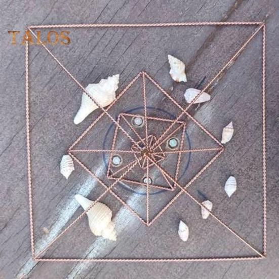 Metal Wire Energy Pyramid Decoration Cube of Power 188 MHz Tensor Style Pyramid Promotes Health Enhances Fields Space Purifying Healing Pyramid