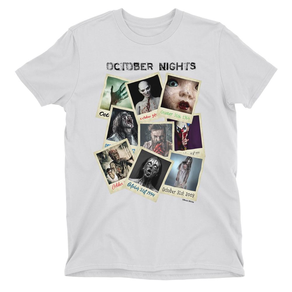 

October Nights T-Shirt HALLOWEEN Spooky Costume Party Womens Mens Scary S