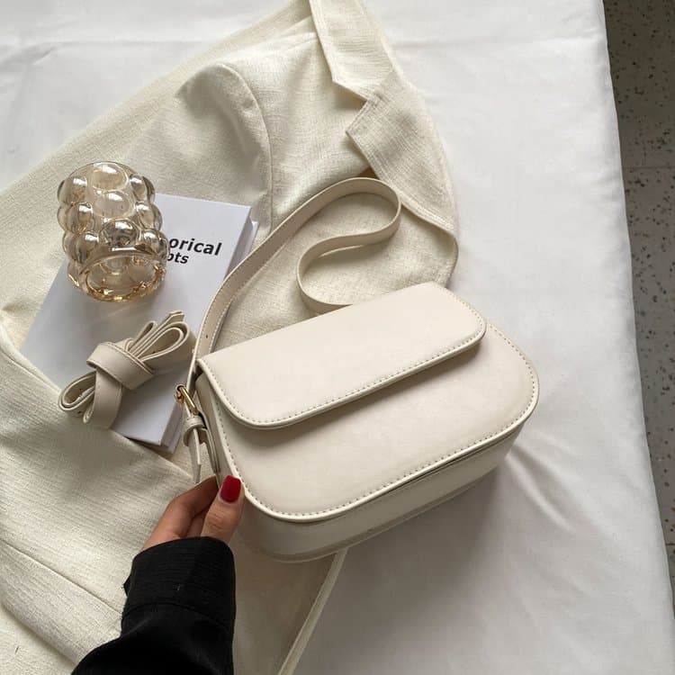 

Новая простая наплечная сумка-мессенджер ретро маленькая квадратная сумка 22*9*15cm слоновая кость