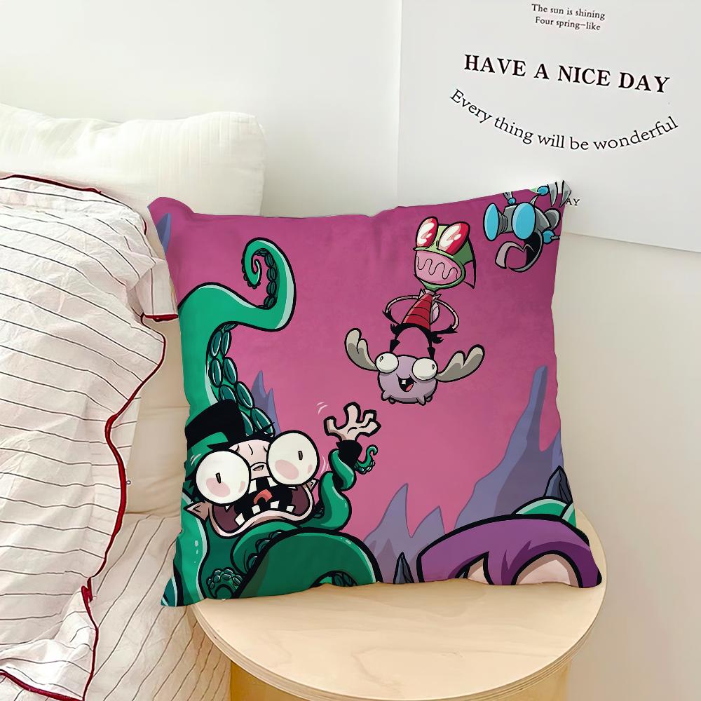 

Мультяшный Захватчик Зим Крутая Наволочка Диван Гостиная Спальня Изголовье Подушка Спинка Квадратная Подушка Время для сна 16x16Inch