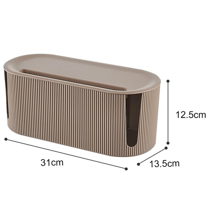 

Коробка для хранения кабелей с крышкой, скрытая сетевая панель, скрытый шнур, вилка для розетки, беспроводной маршрутизатор Wi-Fi, кронштейн для платы, коробка-органайзер для кабелей коричневый