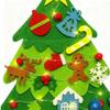DIY Felt Christmas Tree For Kids Winter Holiday Children Activity Craft With String Lights Felt Christmas Tree Set With