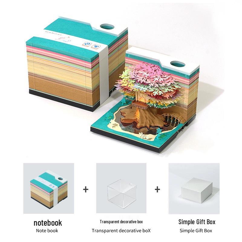 2026 3D Skulpturaler Haftnotizenkalender: Kreative Blumenrispen & Personalisierbare Ziergeschenke