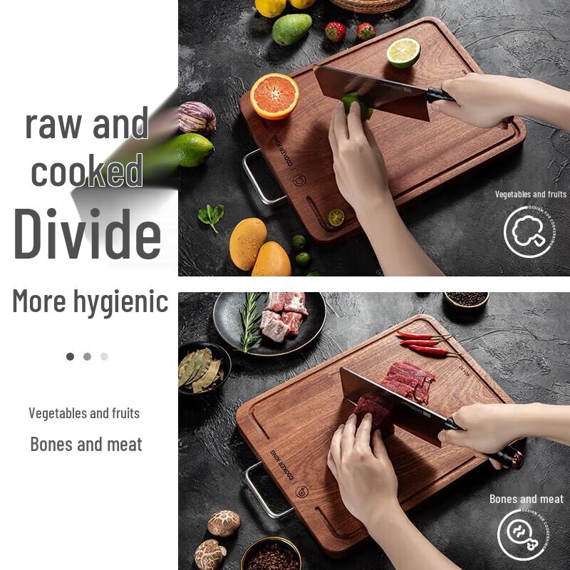 COOKER KING YC40CB Thick Blackwood Solid Wood Chopping Board