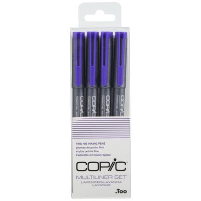 Çok Copic Multiliner 4'lü Lavanta Kalem Seti - İnce Çizgi Çizim ve Teknik Çizim Kalemleri