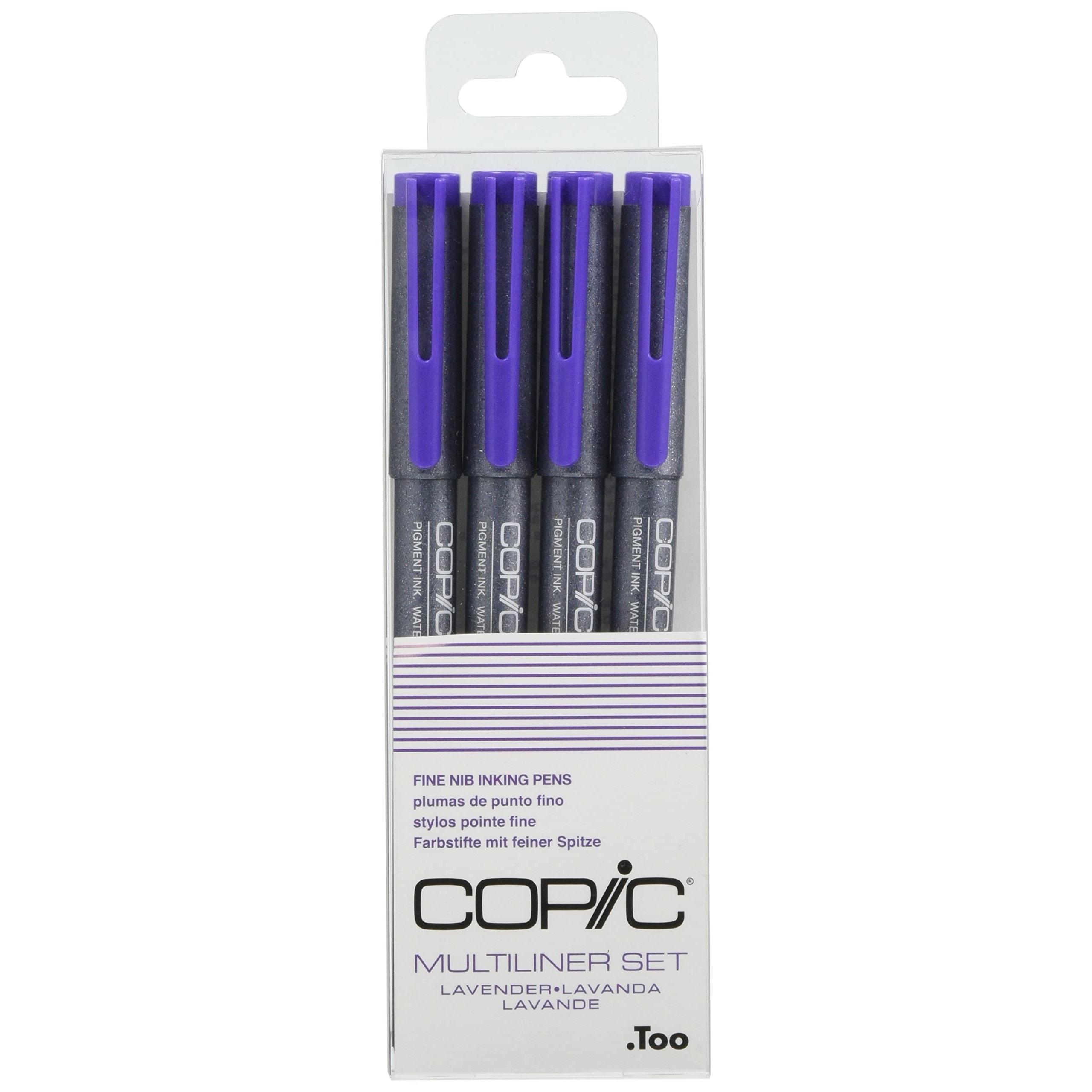 

Too Copic Multiliner Set of 4 Lavender Pens - Fine Line Drawing & Drafting Pens