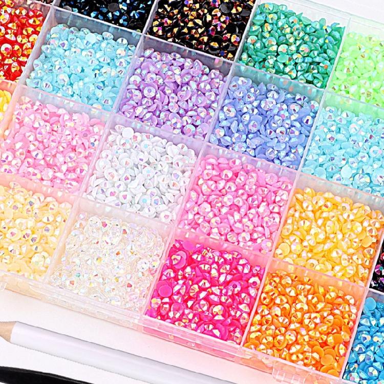 Fashion Art Rhinestones Set With 6 Different Styles Temperature Resistant Flat Back Items For Fabric Projects