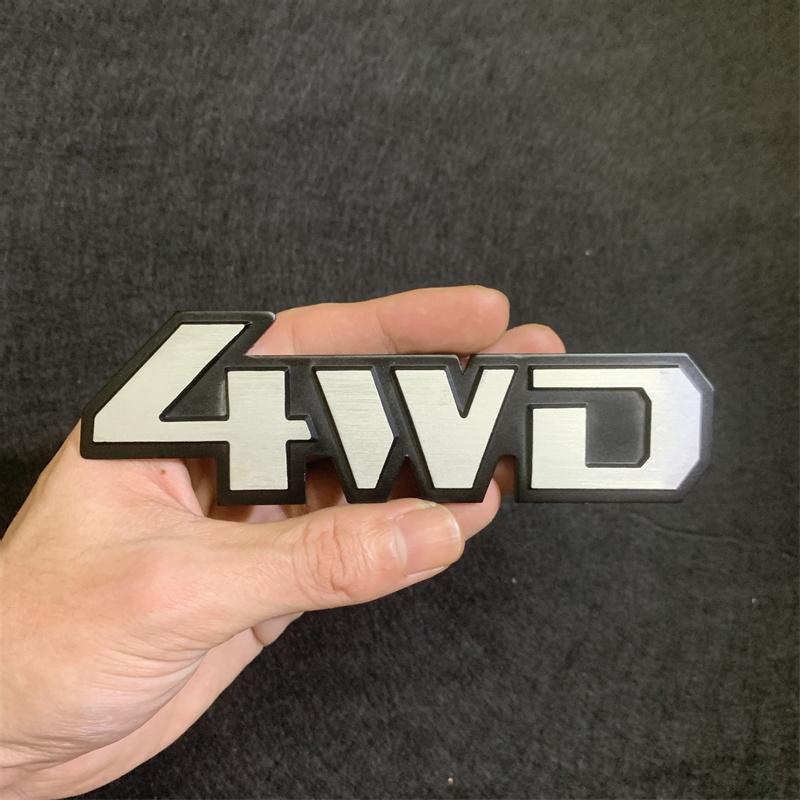 

3D Car 4WD off-road four-wheel Drive Metal Aluminium Alloy Tail Label Side Label Decoration Sticker Modification Accessories