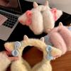 Small Bow-knot Little Lamb Horns Earmuffs cartoon Plush Ear Protectors  Ski
