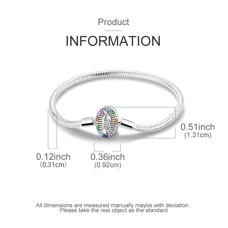 Bracelet 925 Silver Bracelet 17-20CM Love Heart Zircon Original Bracelets Fit Charms Bracelets Jewelry Gifts