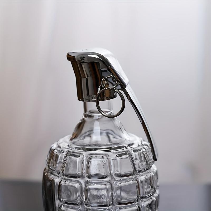 1PC Creative Grenade-shaped Glass Bottle, High Borosilicate Material - Smooth and Heat-resistant | Perfect for Whisky, Vodka and Other Drinks